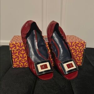 Tory Burch Red and Blue Shoes